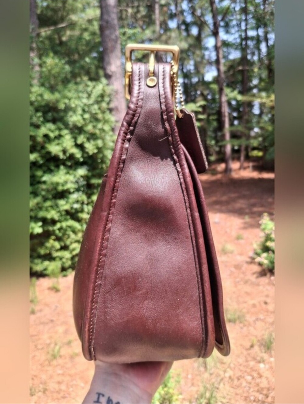 Vintage 2000 Coach Mahogany Glove Tanned Leather Patricia's Legacy Bag #9951 - Picture 5 of 16